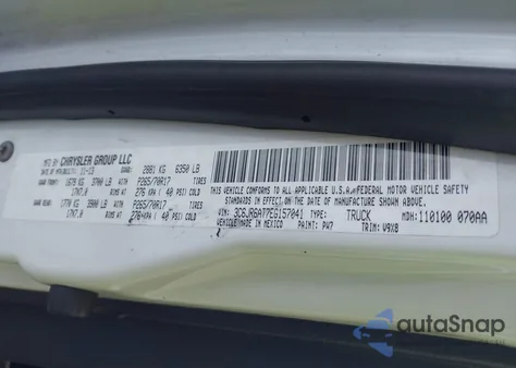 2014 Ram 1500 Tradesman from USA, damaged, VIN 3C6JR6AT7EG157041